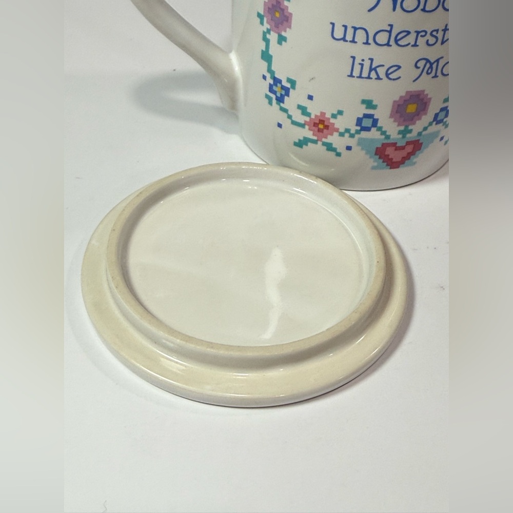 Vintage 1988 Hallmark Mug Mates Mom Coffee Mug w/ Lid Made in Japan - Picture 7 of 8